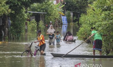 Dampak banjir di daerah Banjarmasin