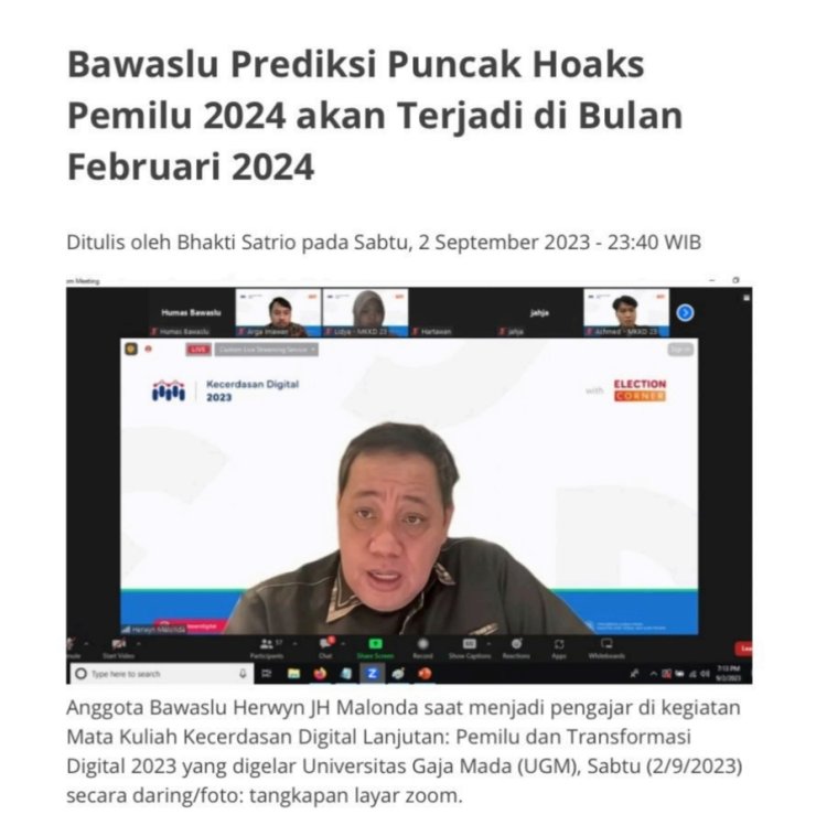 Konflik dan Disinformasi: Bagaimana Hoaks Memperburuk Ketidakstabilan pada Kampanye Pemilu 2024 di Indonesia